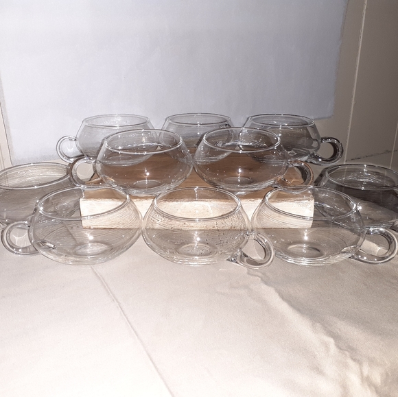 Vintage 10 hand blown glass Punch cups - Riekes-Crisa. - Picture 2 of 4